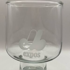 2 Vtg Montreal EXPOS baseball Team Logo Beer Glasses